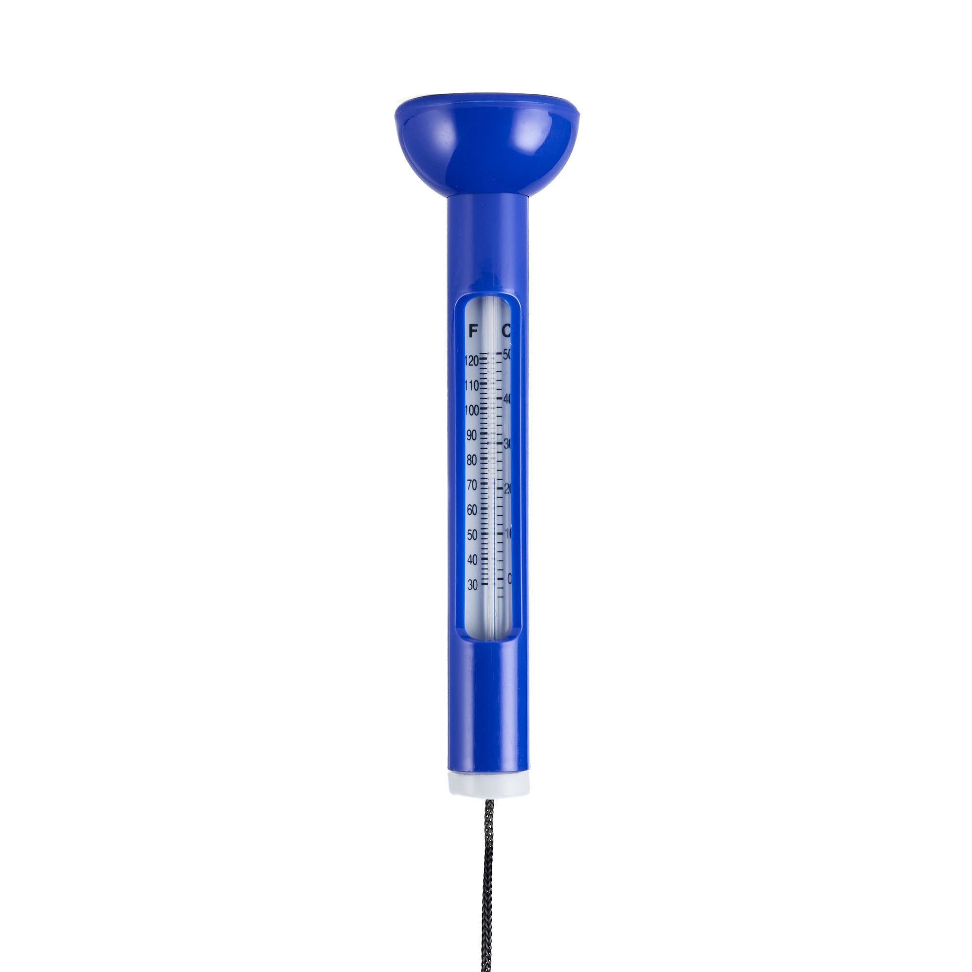 Image of blue floating thermometer, front