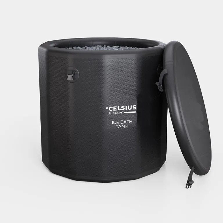 Image of Ice Bath Tank filled with ice with the Lid to the side