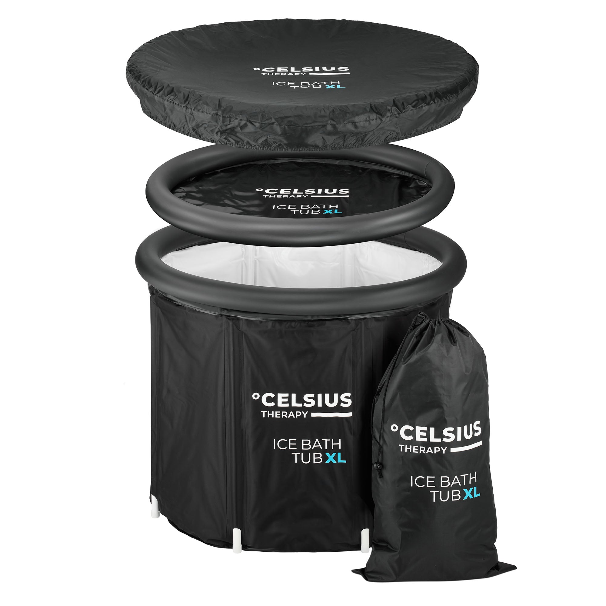 Image of complete Ice Bath Tub XL including storage bag